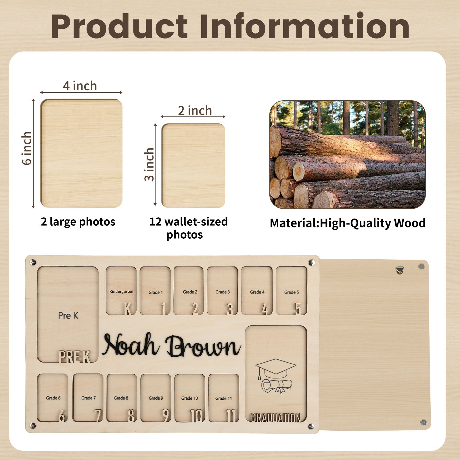 Pre-K to 12 School Picture Frame