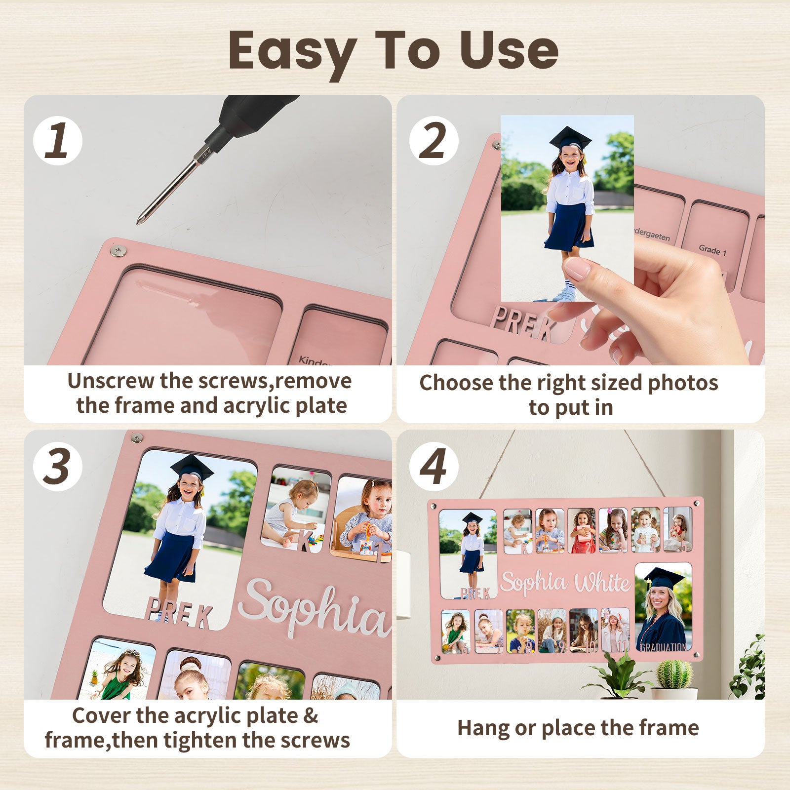 Pre-K to 12 School Picture Frame