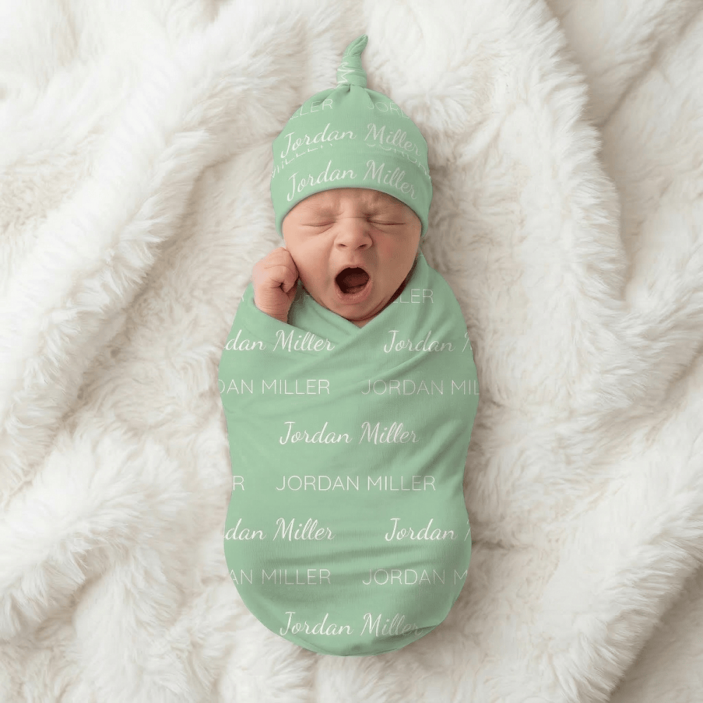 Personalized Baby Blanket with Name, Custom Milk Silk Swaddle Blanket for Newborn Boys & Girls