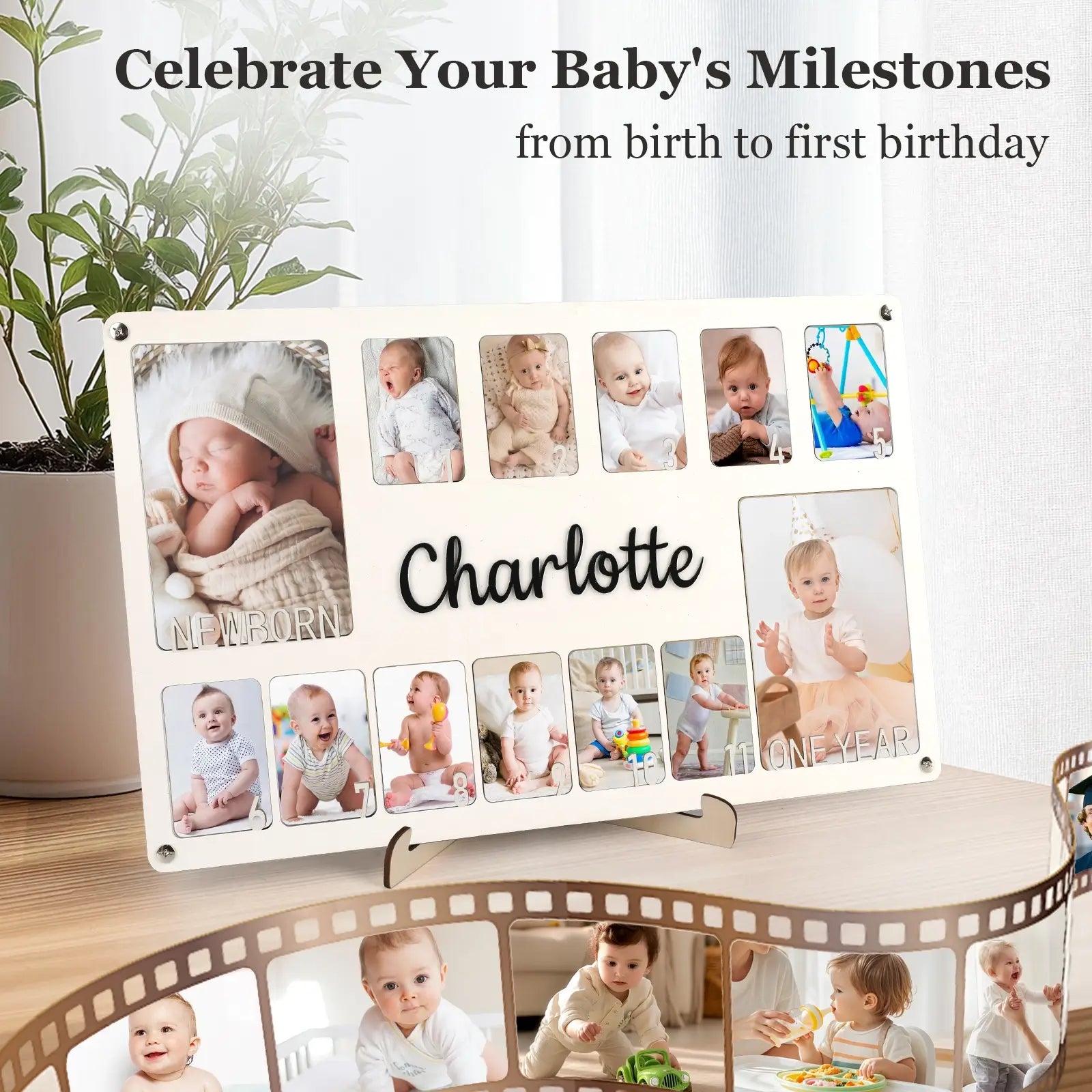 Personalized My First Year Baby Photo Frame