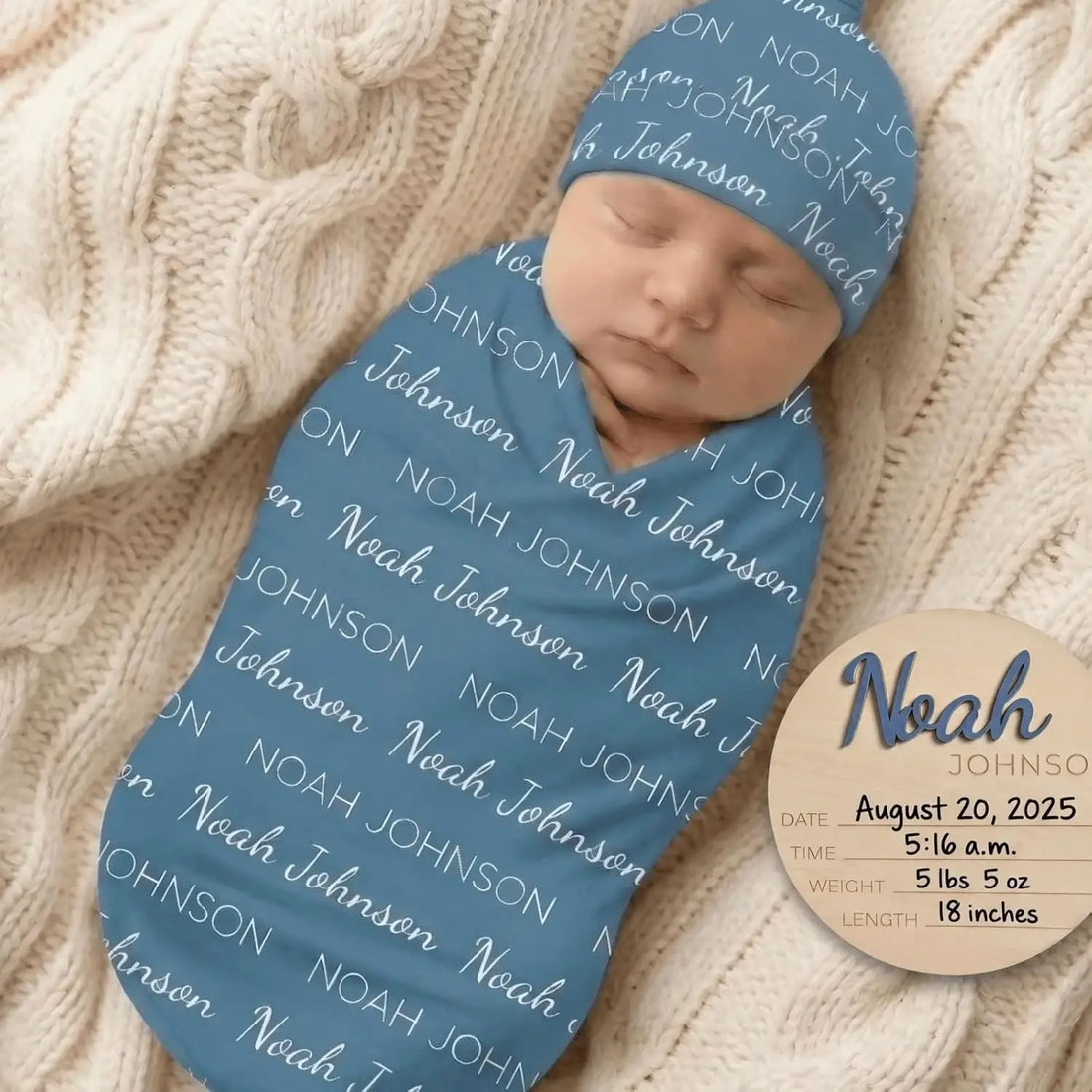 Personalized Milk Silk Baby Swaddle with Name