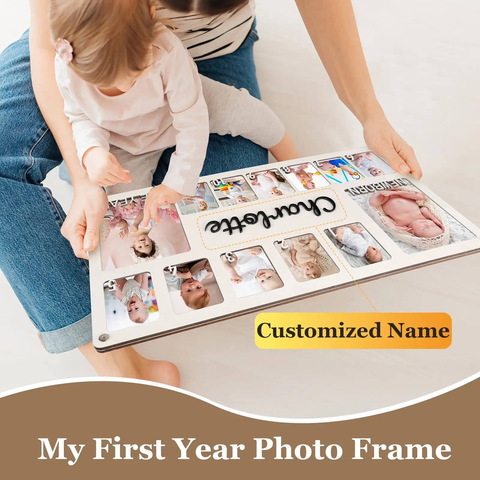 Personalized My First Year Baby Photo Frame
