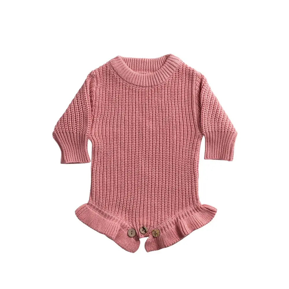 Custom Embroidered Skirted Baby Knit Romper