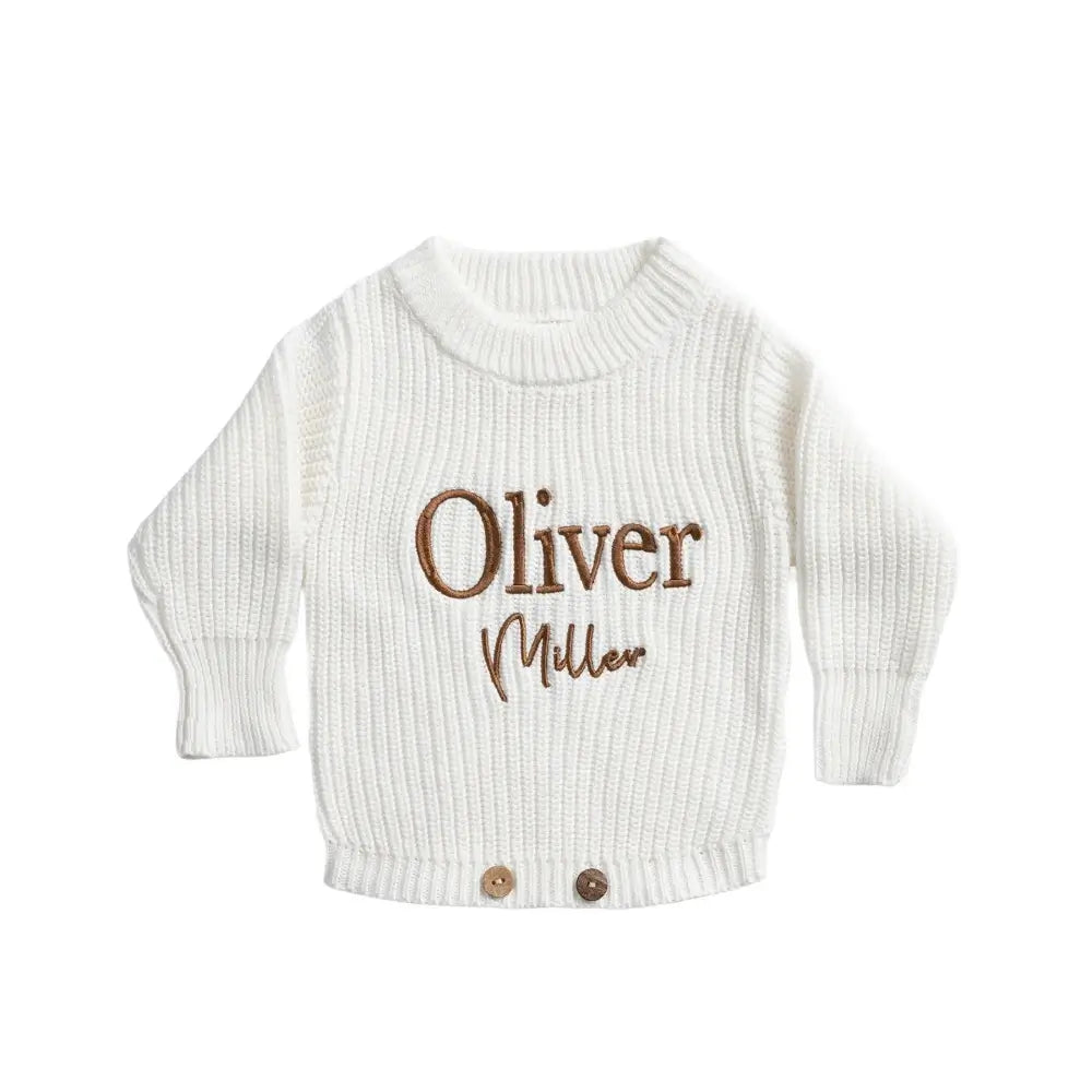 Personalized Custom Embroidered Classic Baby Knit Romper